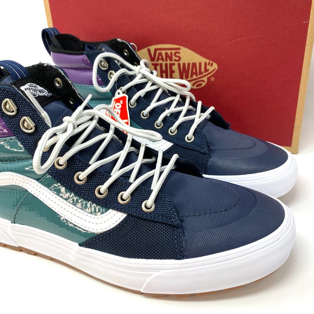 💖MEGA SALE💖VANS Sk8-Hi MTE 2.0 Womens Blue Winter Payent Leather VN0A4P3I2US - Picture 6 of 7